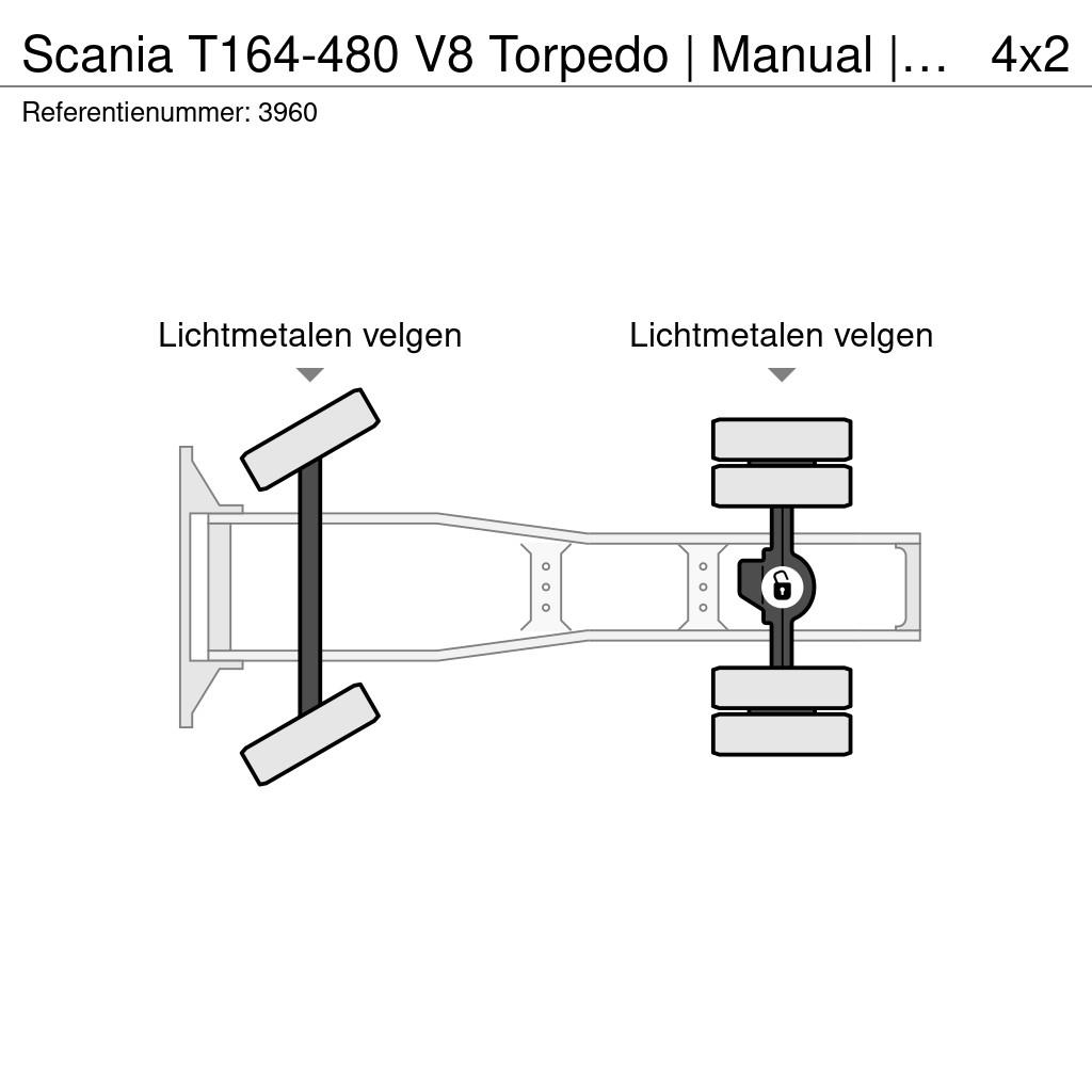 Scania T164-480 V8 Torpedo | Manual | Retarder | hydrauli Седельные тягачи