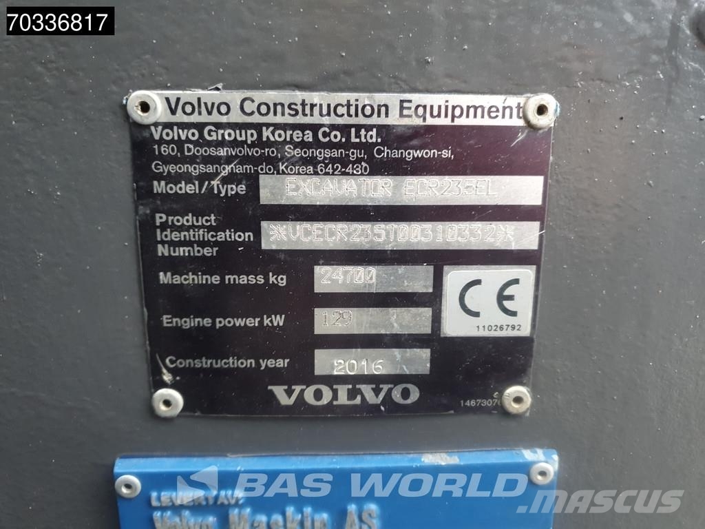 Volvo ECR235 E L Bageri guseničari