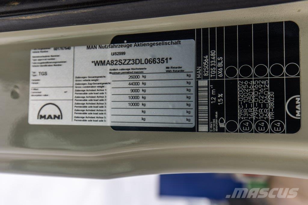 MAN TGS 33.480 BLS-6x6 Tractor Units