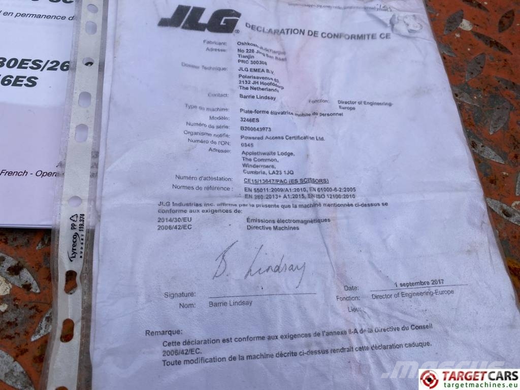JLG 3246ES Electric Scissor Work Lift 1168cm Käärtõstukid