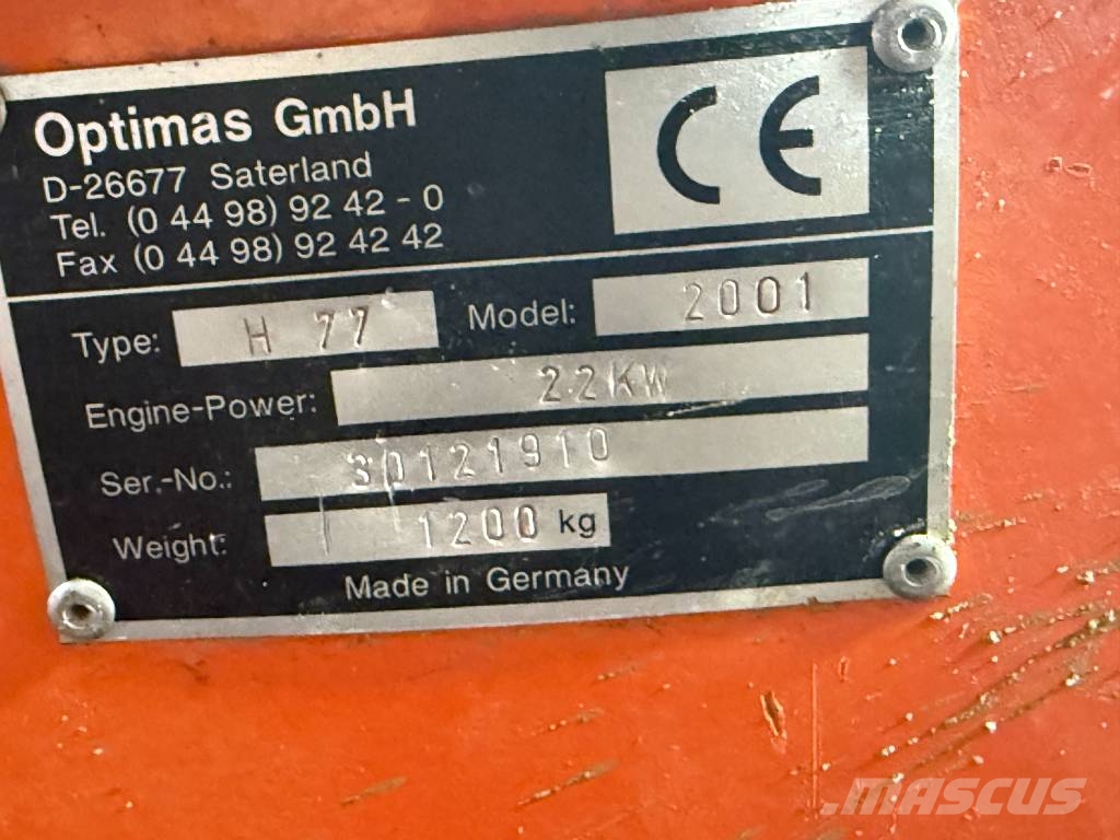 Optimas H77 Hanterings- och placeringsutrustning