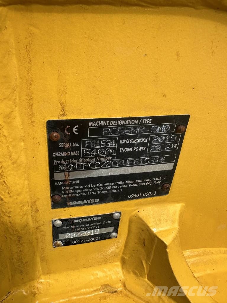 Komatsu PC 55 MR Mini rýpadlá < 7t