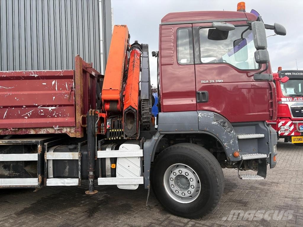 MAN TGA 33.390 + 6x4 + PK15002 + TIPPER + MANUAL + SPR Univerzálne terénne žeriavy