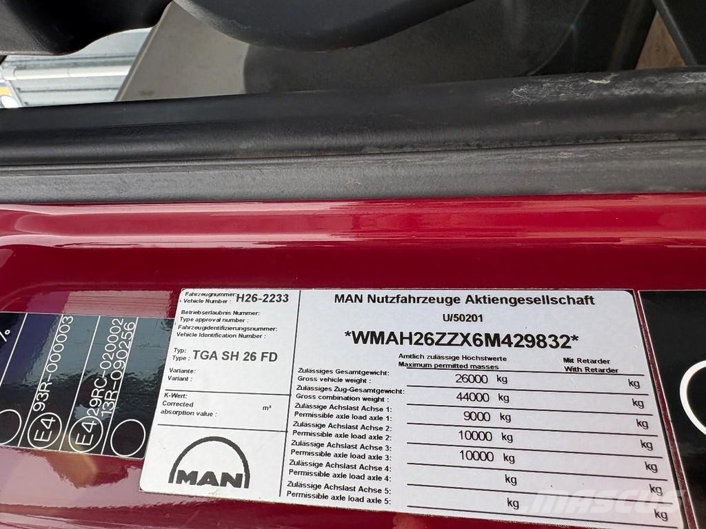 MAN TGA 33.390 + 6x4 + PK15002 + TIPPER + MANUAL + SPR Grúas todo terreno