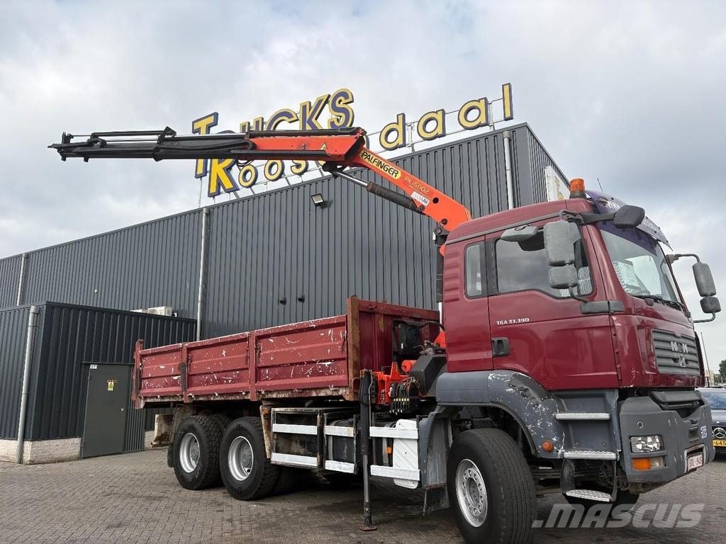 MAN TGA 33.390 + 6x4 + PK15002 + TIPPER + MANUAL + SPR Grúas todo terreno