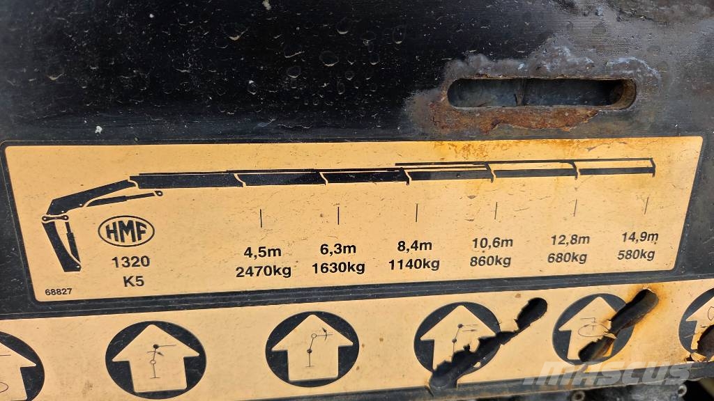 MAN TGM 15.290 4x2 HMF 1320K5 + 4x container Hakowce
