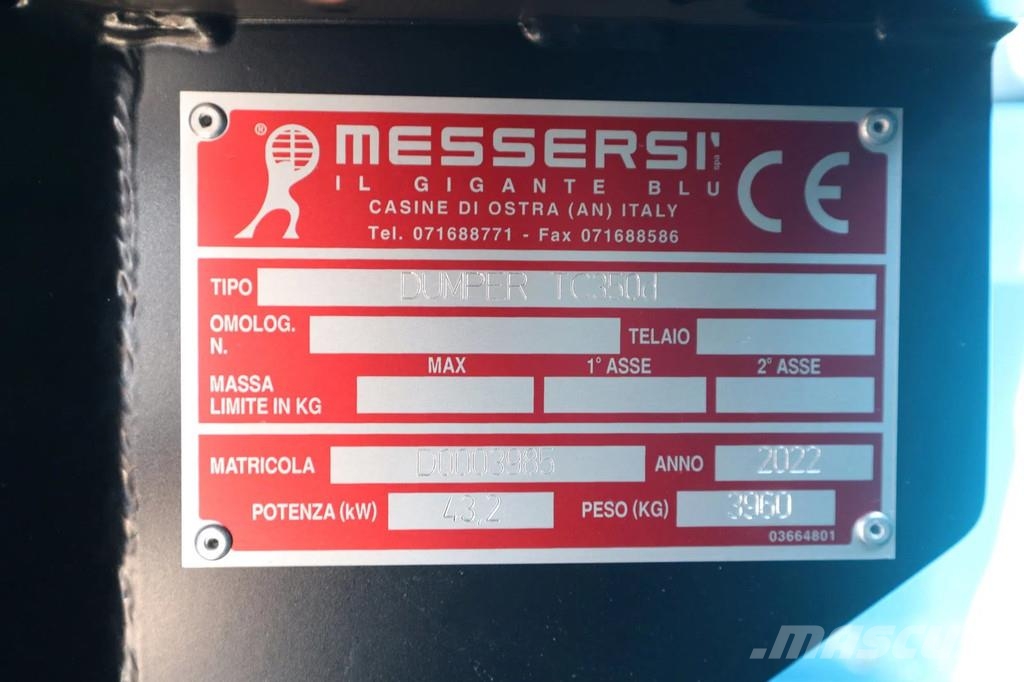 Messersi TC350D | TC 350 D | NEW/UNUSED | ROTATING BOX | RO Raupendumper