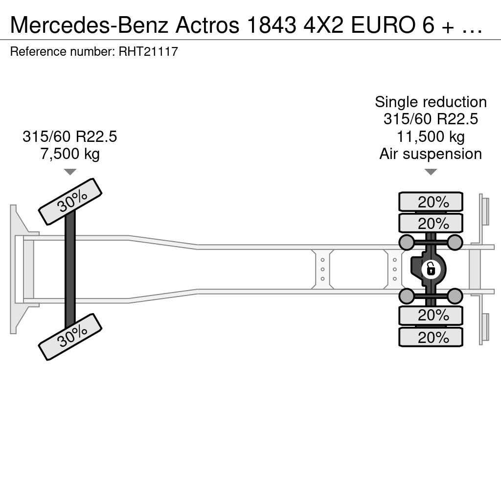 Mercedes-Benz Actros 1843 4X2 EURO 6 + KAESSBOHRER 2 AXLE TRAILE Oprijwagen