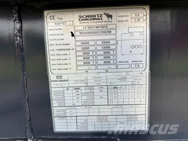 Schmitz Cargobull SGF S3/Stahlmulde/Liftachse/27m³ Kippers