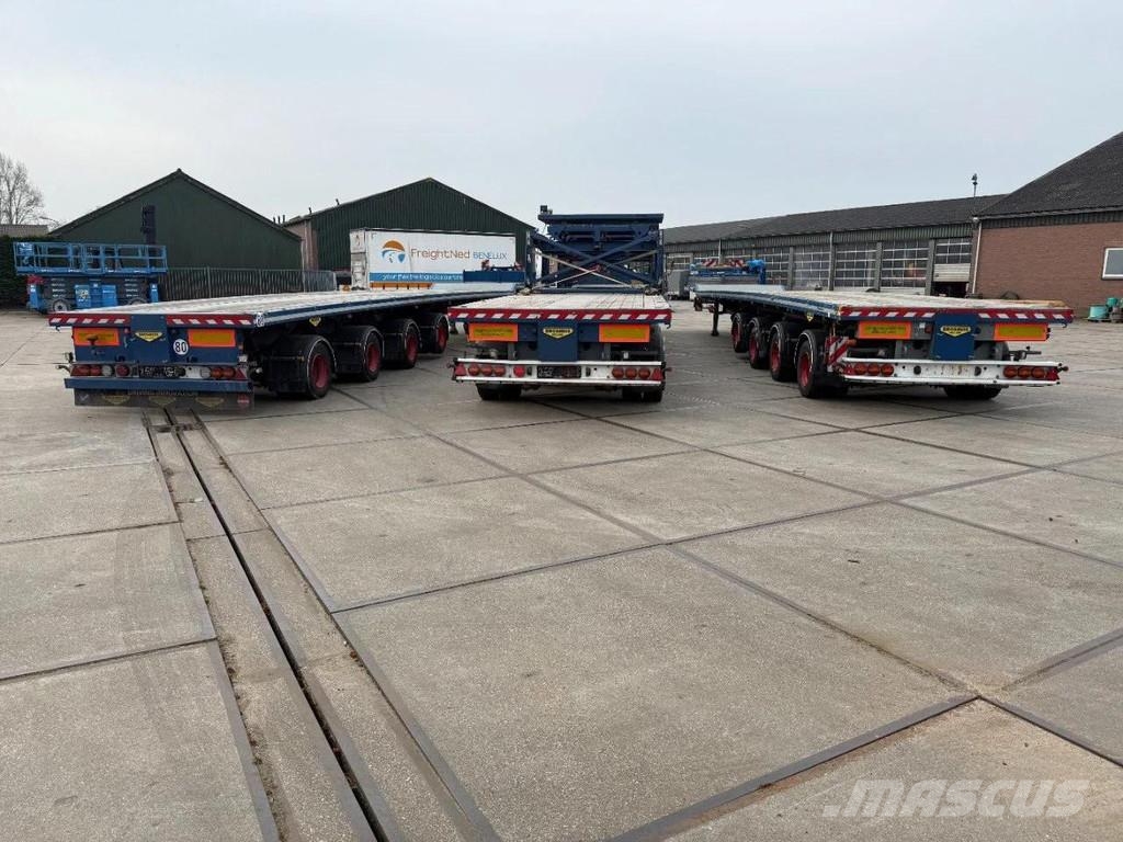 Broshuis 3 X 4AOU-58 3-15, 2014, 2016 AND 2021 4 AXLE FORCE نصف مقطورة مسطحة منخفضة