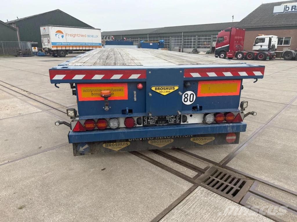 Broshuis 3 X 4AOU-58 3-15, 2014, 2016 AND 2021 4 AXLE FORCE نصف مقطورة مسطحة منخفضة