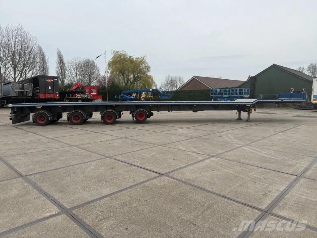 Broshuis 3 X 4AOU-58 3-15, 2014, 2016 AND 2021 4 AXLE FORCE نصف مقطورة مسطحة منخفضة