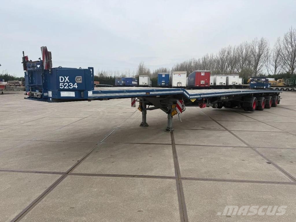 Broshuis 3 X 4AOU-58 3-15, 2014, 2016 AND 2021 4 AXLE FORCE نصف مقطورة مسطحة منخفضة