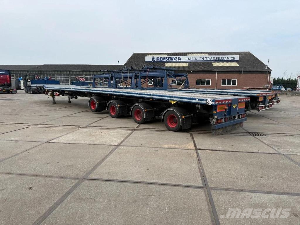 Broshuis 3 X 4AOU-58 3-15, 2014, 2016 AND 2021 4 AXLE FORCE نصف مقطورة مسطحة منخفضة