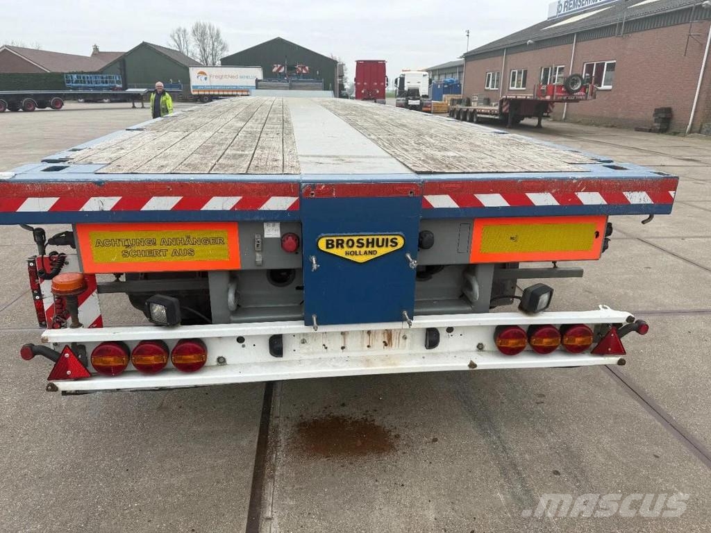 Broshuis 3 X 4AOU-58 3-15, 2014, 2016 AND 2021 4 AXLE FORCE نصف مقطورة مسطحة منخفضة