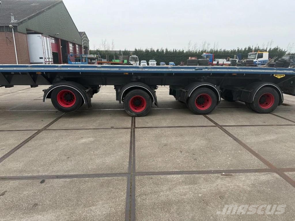Broshuis 3 X 4AOU-58 3-15, 2014, 2016 AND 2021 4 AXLE FORCE نصف مقطورة مسطحة منخفضة