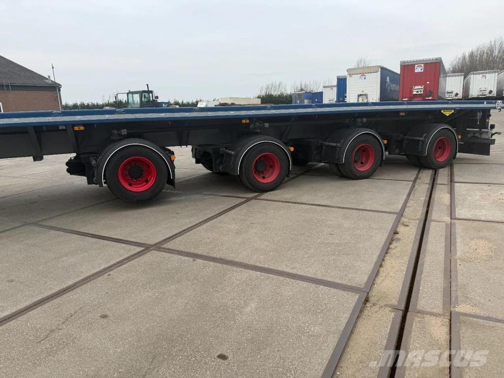 Broshuis 3 X 4AOU-58 3-15, 2014, 2016 AND 2021 4 AXLE FORCE نصف مقطورة مسطحة منخفضة