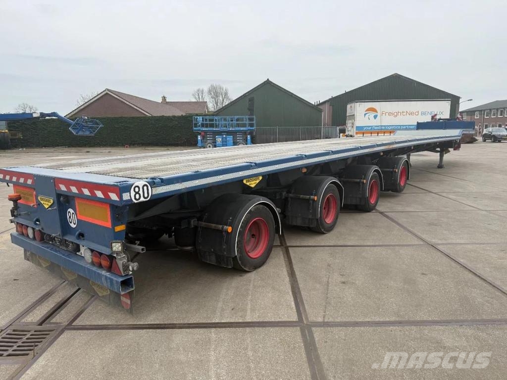 Broshuis 3 X 4AOU-58 3-15, 2014, 2016 AND 2021 4 AXLE FORCE نصف مقطورة مسطحة منخفضة