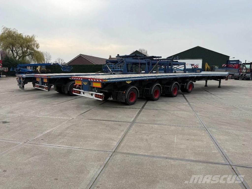 Broshuis 3 X 4AOU-58 3-15, 2014, 2016 AND 2021 4 AXLE FORCE نصف مقطورة مسطحة منخفضة