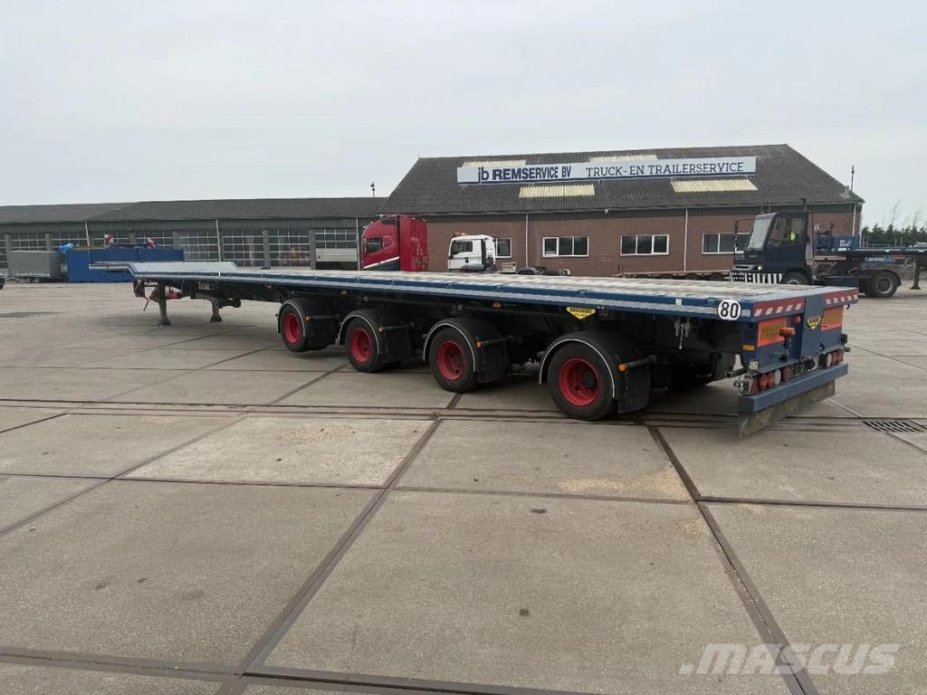 Broshuis 3 X 4AOU-58 3-15, 2014, 2016 AND 2021 4 AXLE FORCE نصف مقطورة مسطحة منخفضة