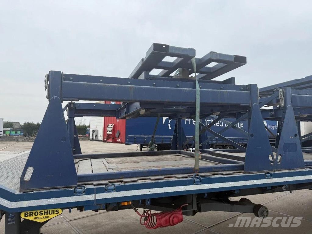 Broshuis 3 X 4AOU-58 3-15, 2014, 2016 AND 2021 4 AXLE FORCE نصف مقطورة مسطحة منخفضة