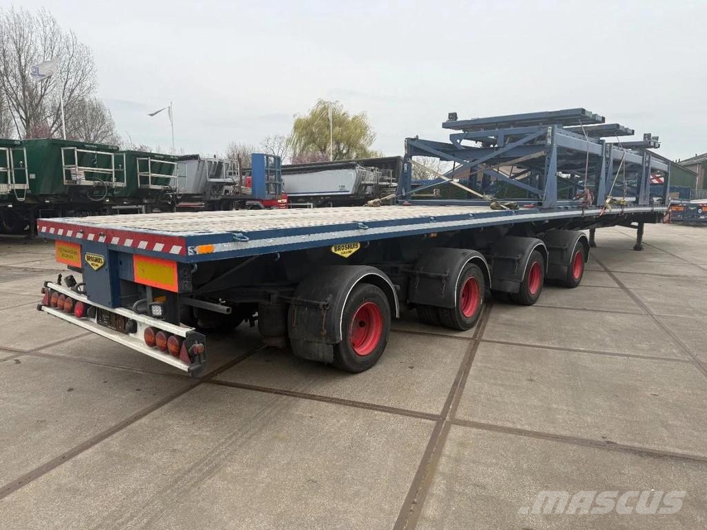 Broshuis 3 X 4AOU-58 3-15, 2014, 2016 AND 2021 4 AXLE FORCE نصف مقطورة مسطحة منخفضة