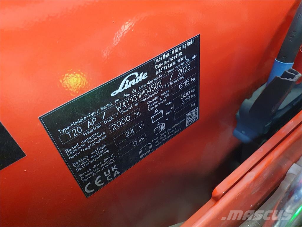 Linde T20AP lang Pedestrian stacker