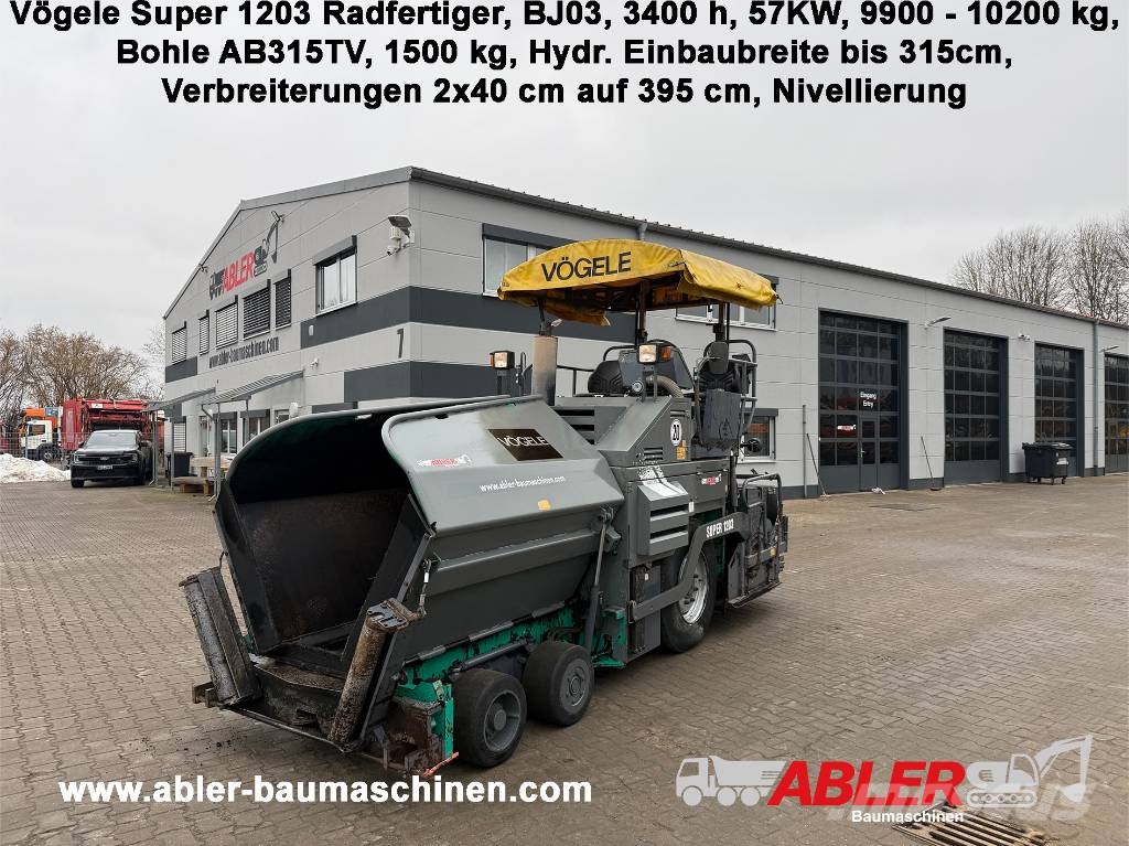 Vögele Super 1203 Fertiger mit Verbreiterungen 沥青摊铺机