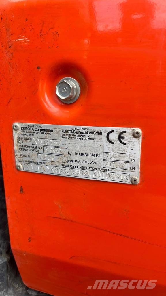 Kubota KX 037-4 Minigraafmachines < 7t