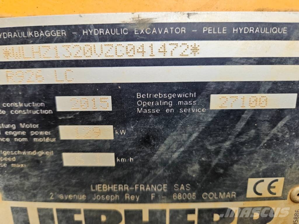 Liebherr R 926 LC Rupsgraafmachines