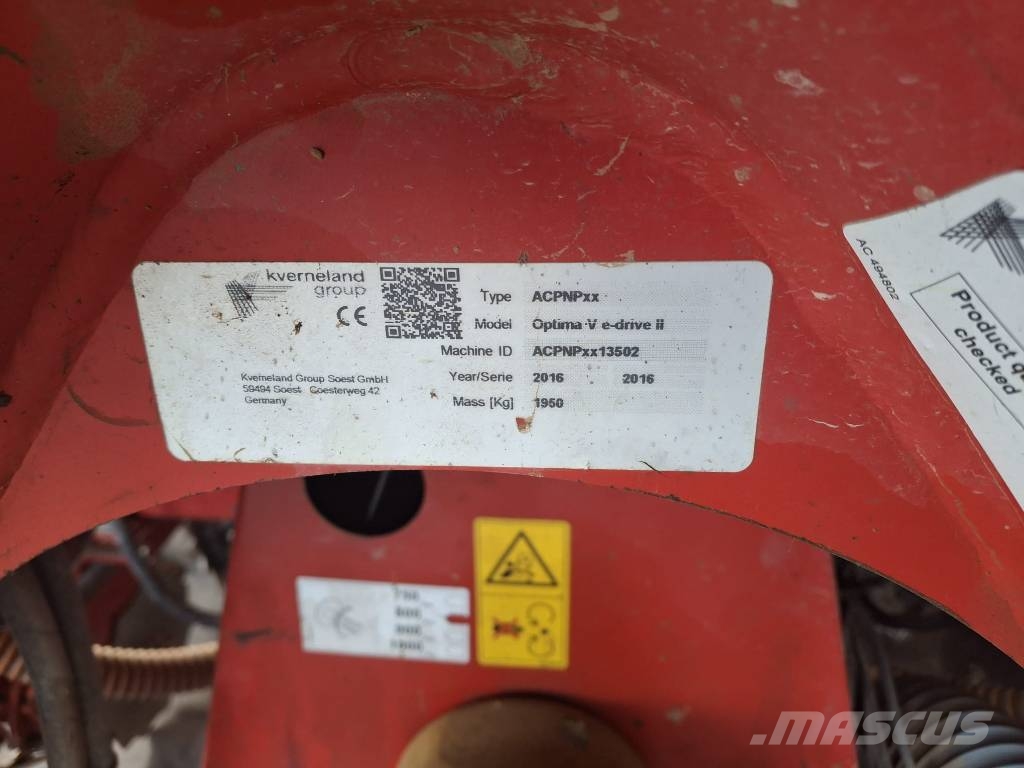 Kverneland OPTIMA V E DRIVE 6 FILE ماكينات البذر الدقيق