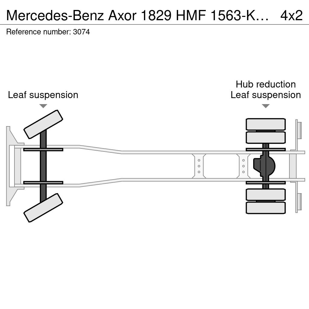 Mercedes-Benz Axor 1829 HMF 1563-K3 Crane + Remote Joystick - Ki Gru per tutti i terreni