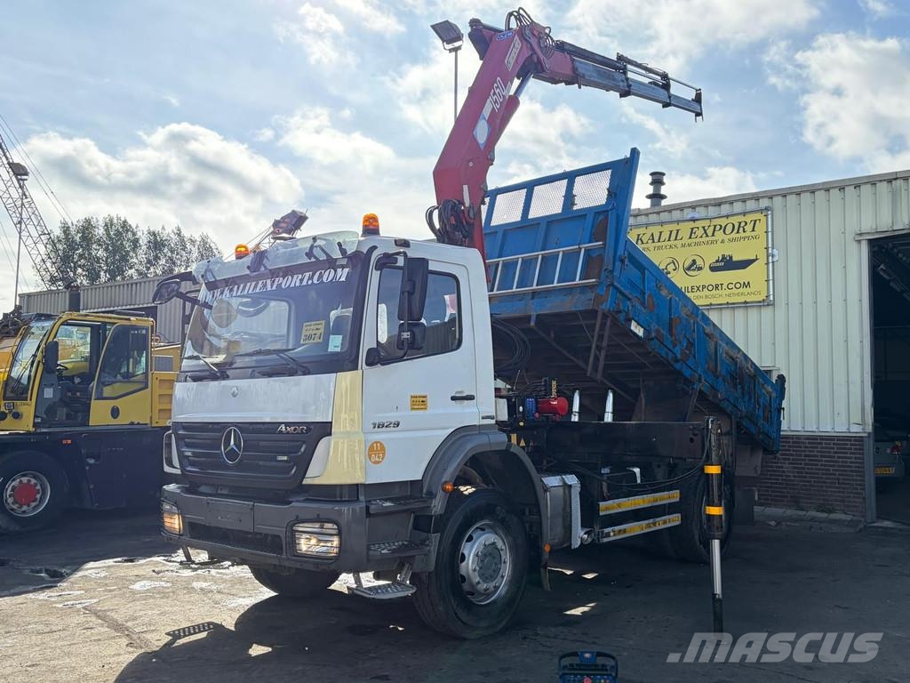 Mercedes-Benz Axor 1829 HMF 1563-K3 Crane + Remote Joystick - Ki Gru per tutti i terreni