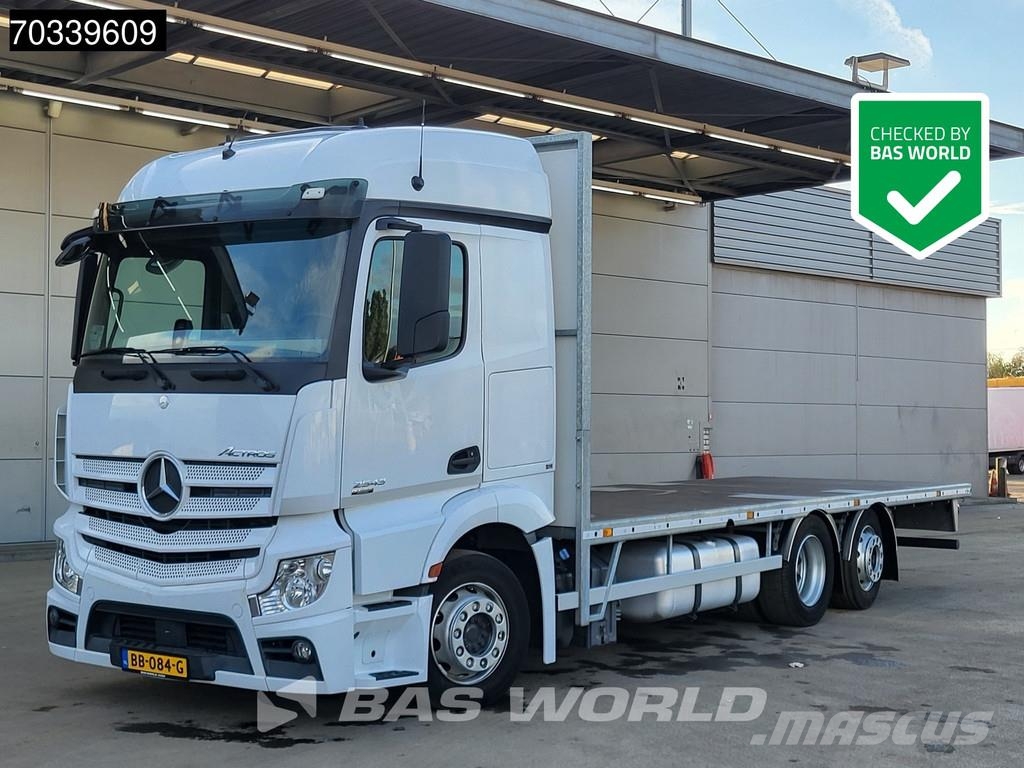 Mercedes-Benz Actros 2543 Actros 6X2 NL-Truck APK 753cm open pla Platte bakwagens
