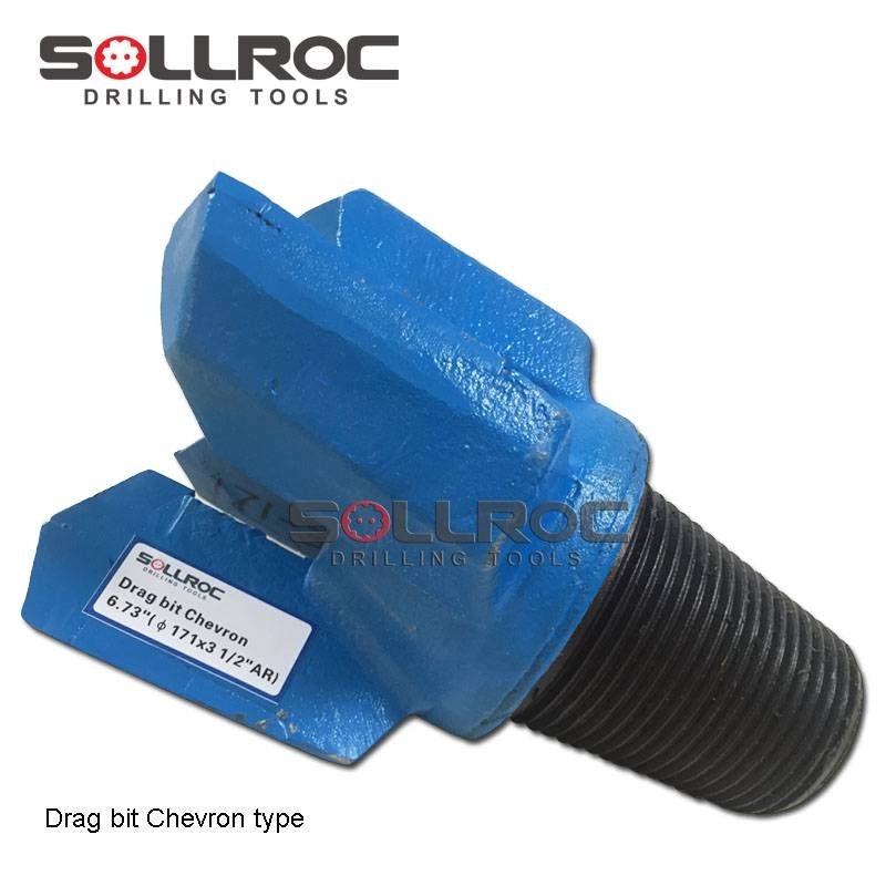 Sollroc chevron drag bit for four wings Комплектуючі і запасні частини для бурових установок