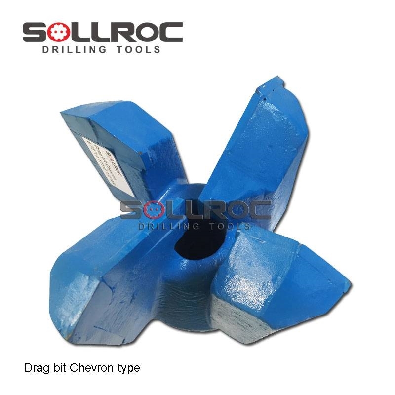 Sollroc chevron drag bit for four wings Комплектуючі і запасні частини для бурових установок