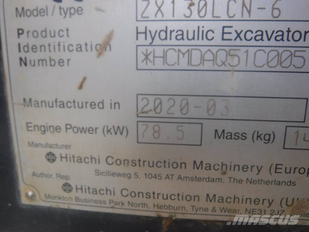 Hitachi ZX 130 LC N-6 Pásová rýpadla