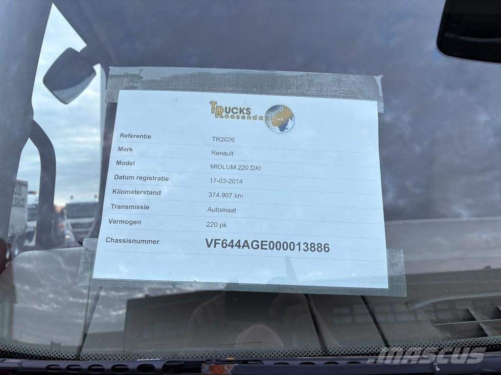 Renault Midlum 220 DXI + MOVE LIFT 1500kg + MANUAL + EURO Box body trucks