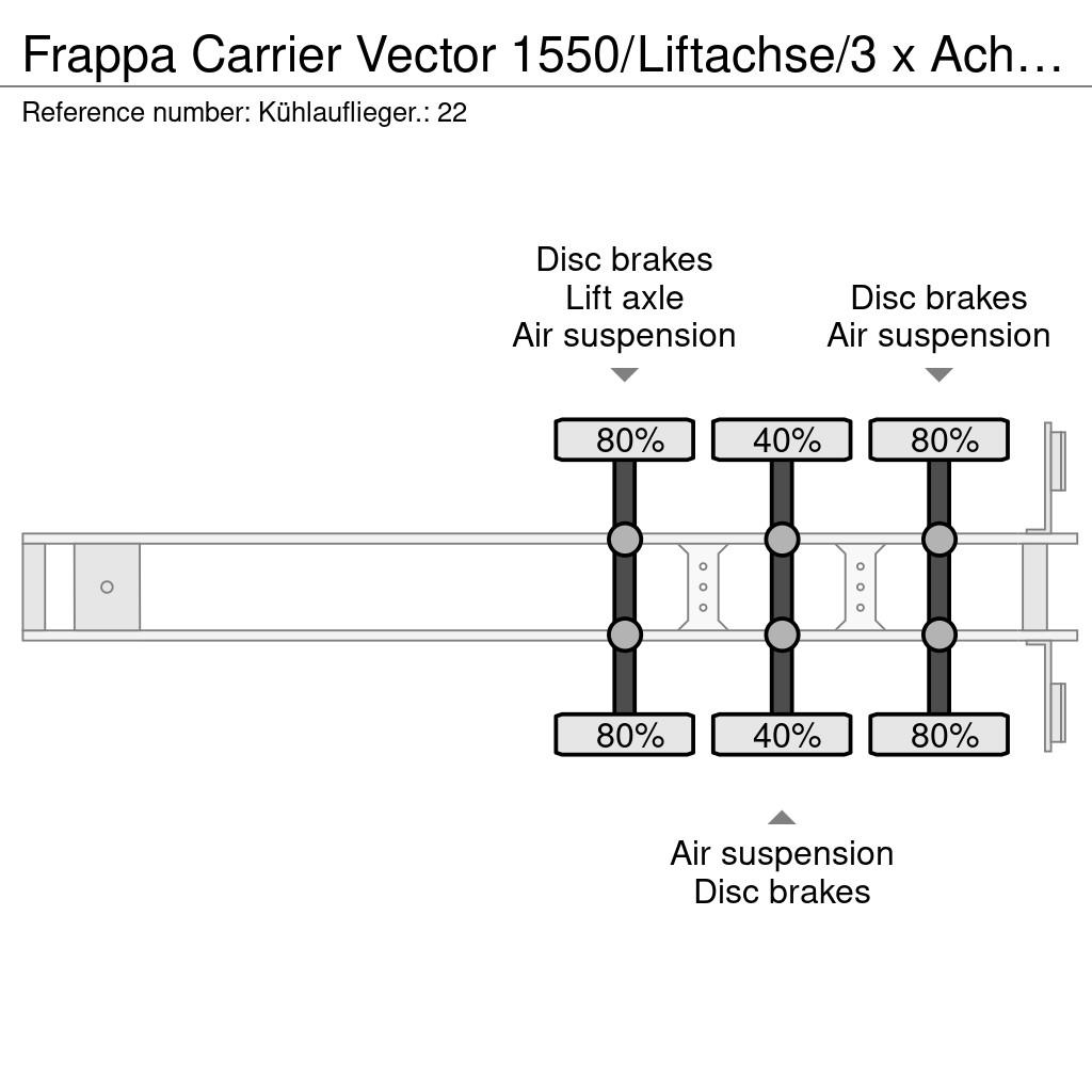 Frappa Carrier Vector 1550/Liftachse/3 x Achsen SAF Temperature controlled semi-trailers