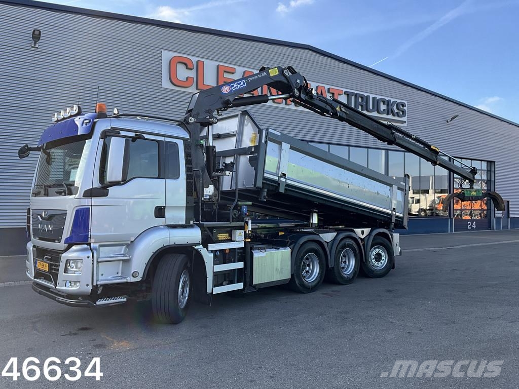 MAN TGS 35.460 8x4 Euro 6 HMF 26 Tonmeter laadkraan Camion ribaltabili