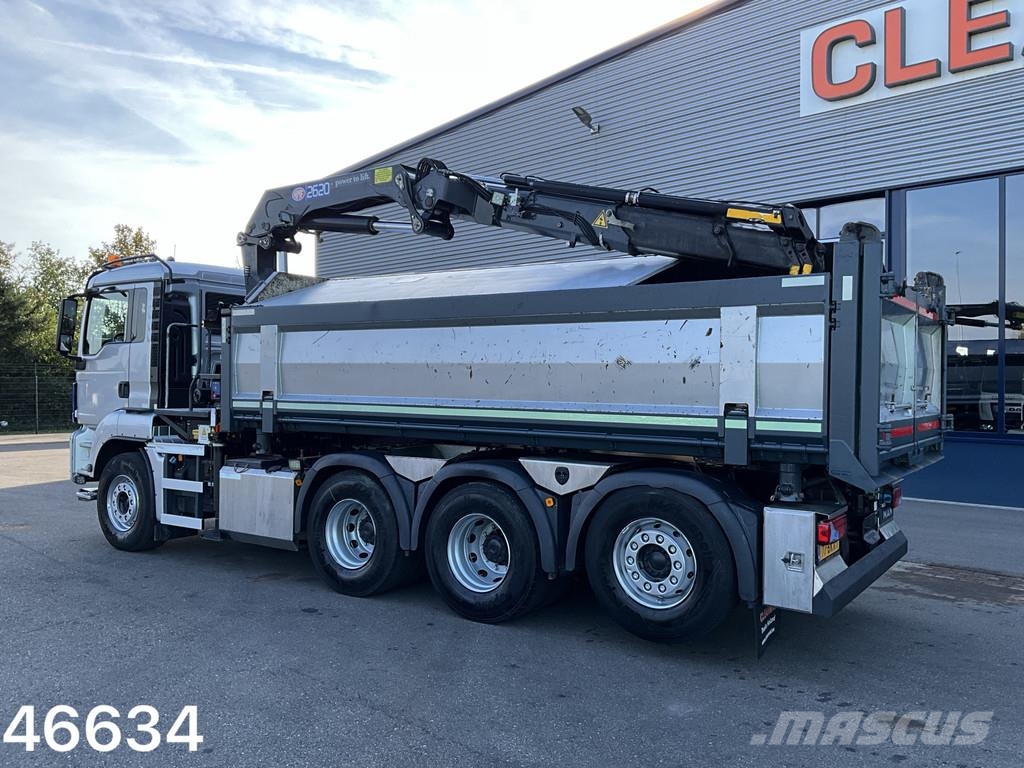 MAN TGS 35.460 8x4 Euro 6 HMF 26 Tonmeter laadkraan Camion ribaltabili