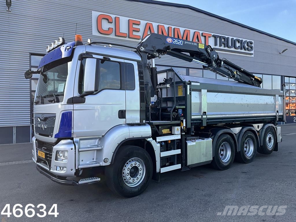MAN TGS 35.460 8x4 Euro 6 HMF 26 Tonmeter laadkraan Camion ribaltabili