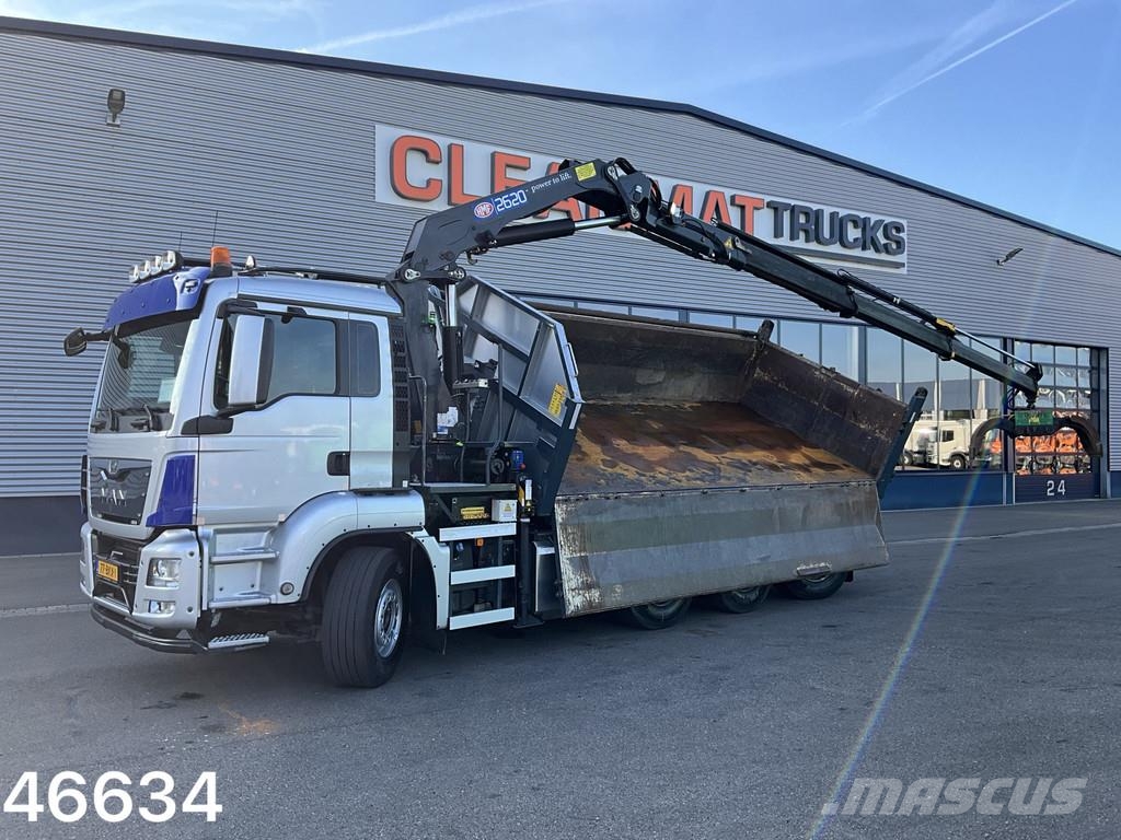 MAN TGS 35.460 8x4 Euro 6 HMF 26 Tonmeter laadkraan Camion ribaltabili