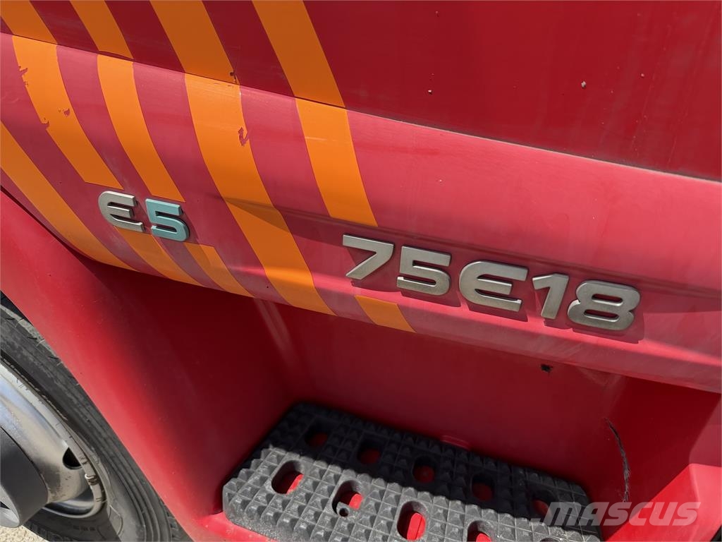 Iveco EUROCARGO 75E18 valnik s bočnicami E5 manual VIN 6 نصف مقطورات مسطحة / مفصلية الجوانب