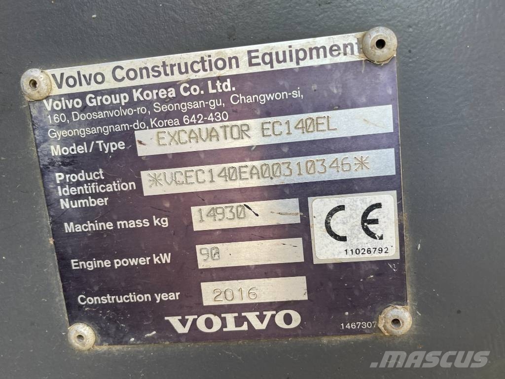 Volvo EC 140 EL Εκσκαφείς με ερπύστριες