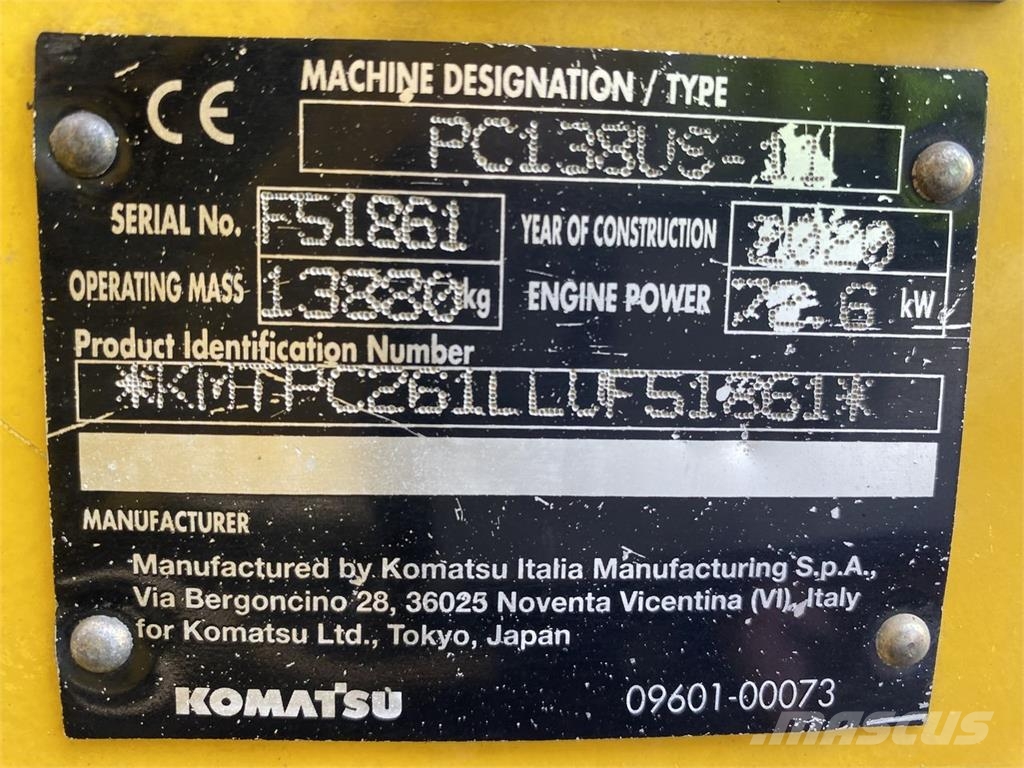 Komatsu PC138US-11 Gravemaskiner på larvebånd