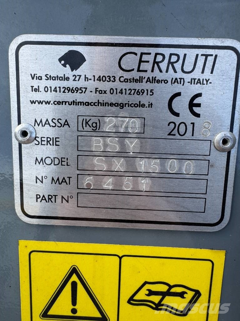 CERRUTI SX 1500 Snöslunga Компактные навесные орудия