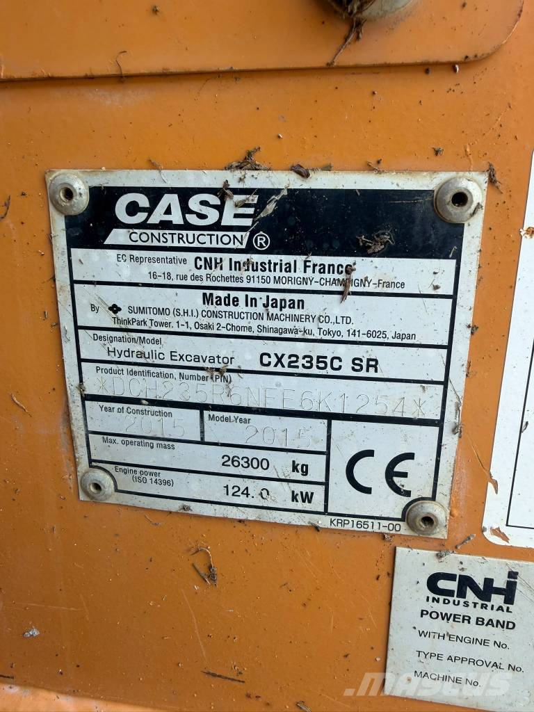 CASE CX 235 C SR Gravemaskiner på larvebånd