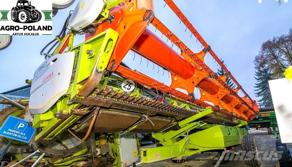 CLAAS VARIO 750 (NOWY MODEL)- 2013 ROK + WÓZEK + KOSY 联合收割机头