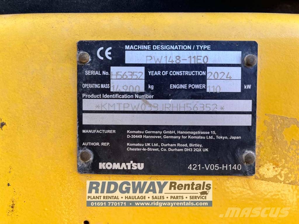 Komatsu PC 148 حفارات بعجل